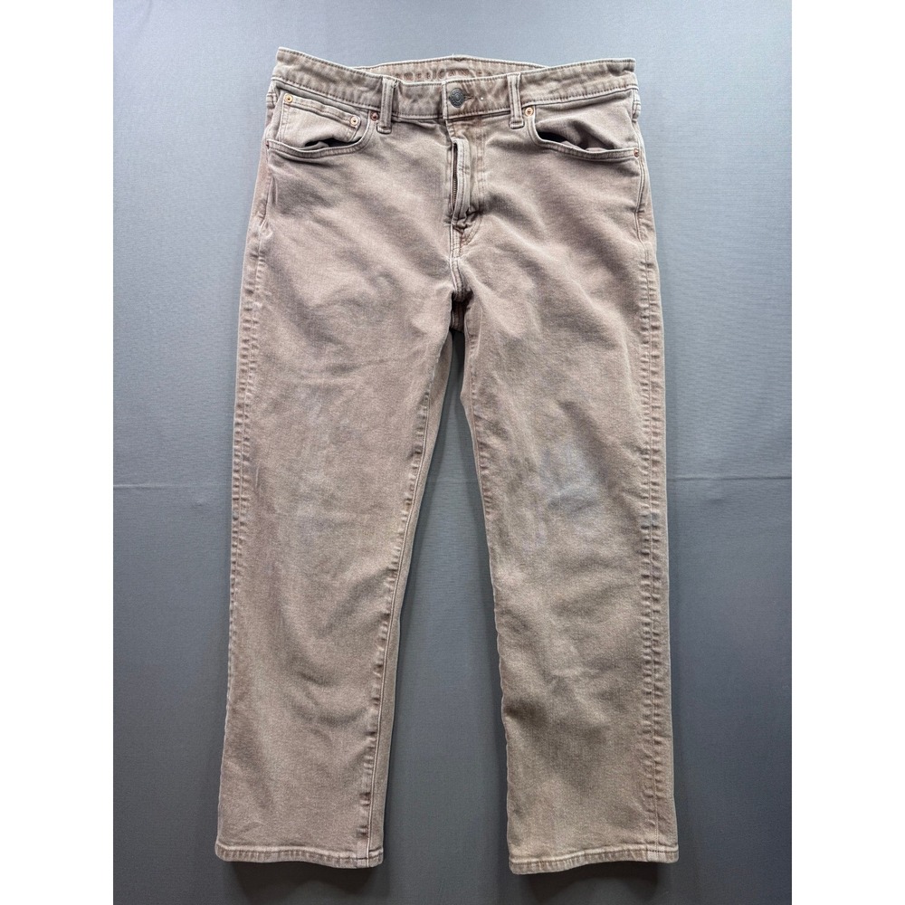 American Eagle Outfitters Men Straight‎ Leg Tan Jeans Size 34x30